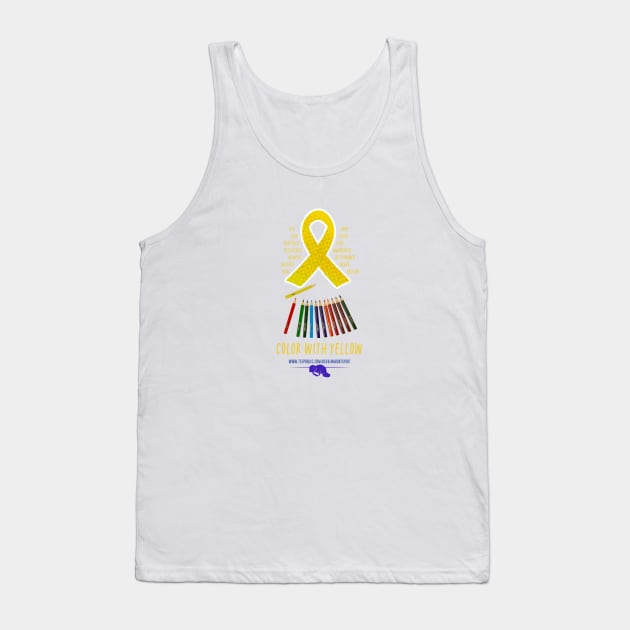 Color with Yellow - Pediatric Cancer Awareness Month Tank Top by MandaTshirt